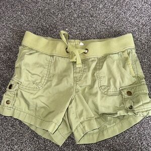 Old Navy Light Olive Drawstring Cargo Shorts